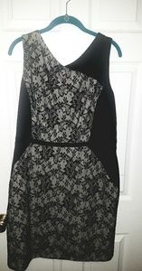 Black & nude lace dress